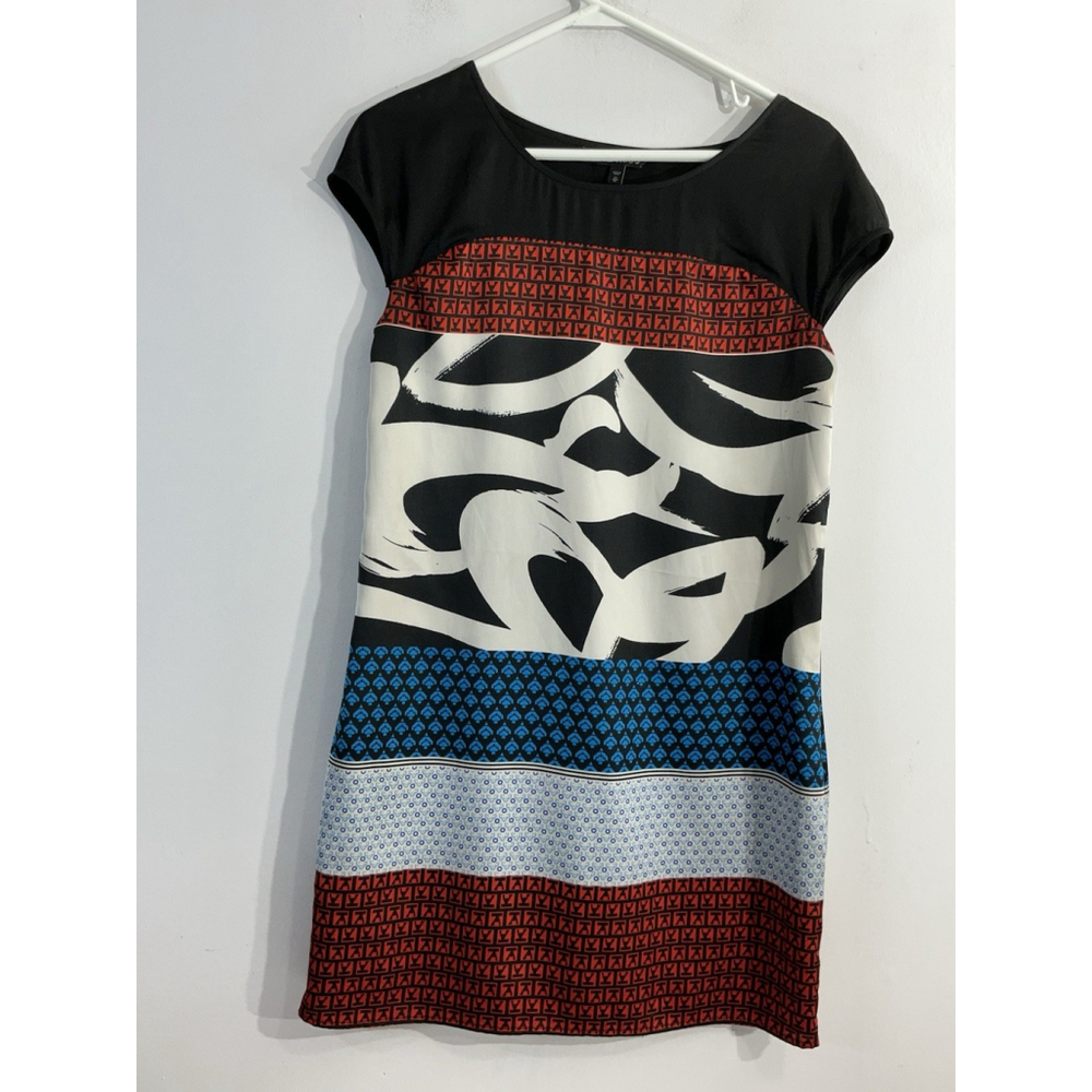 Womans Express Shift Dress XS Multicolor Lined Cap Sleeves - Picture 1 of 7